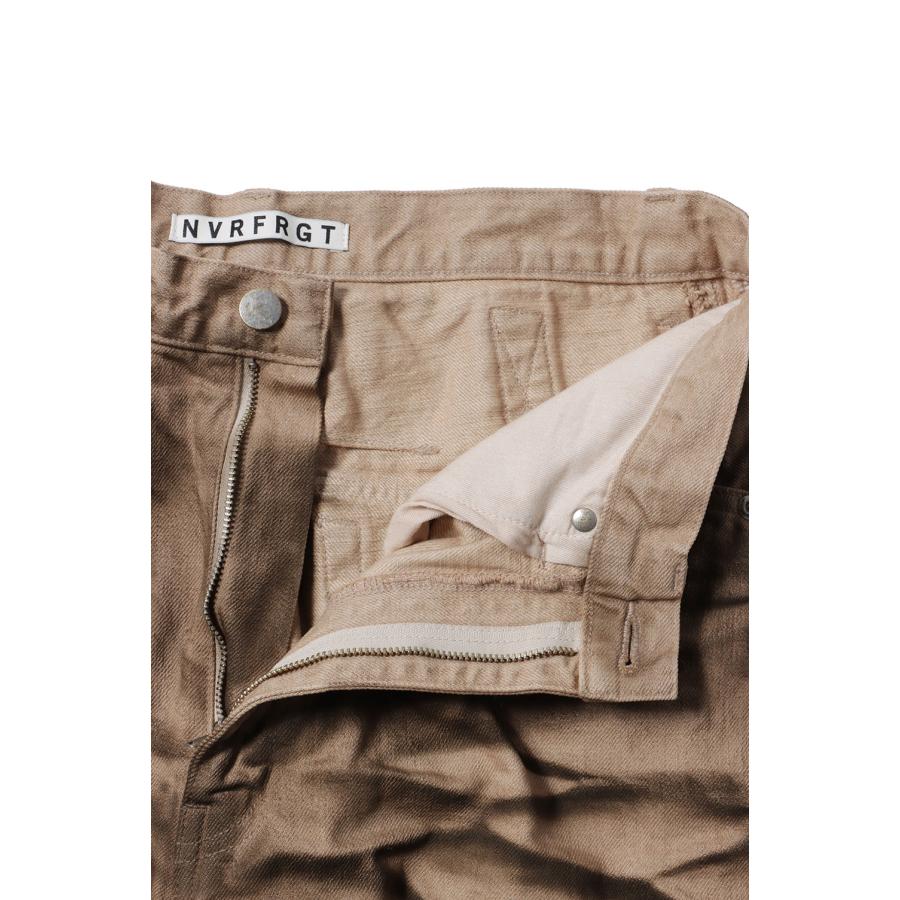【P5倍 / SALE】3D TWISTED JORTS - CRAZY DIRTY WASHED TAN (NF251P10B) NVRFRGT(ネヴァーフォーゲット) |  | 02