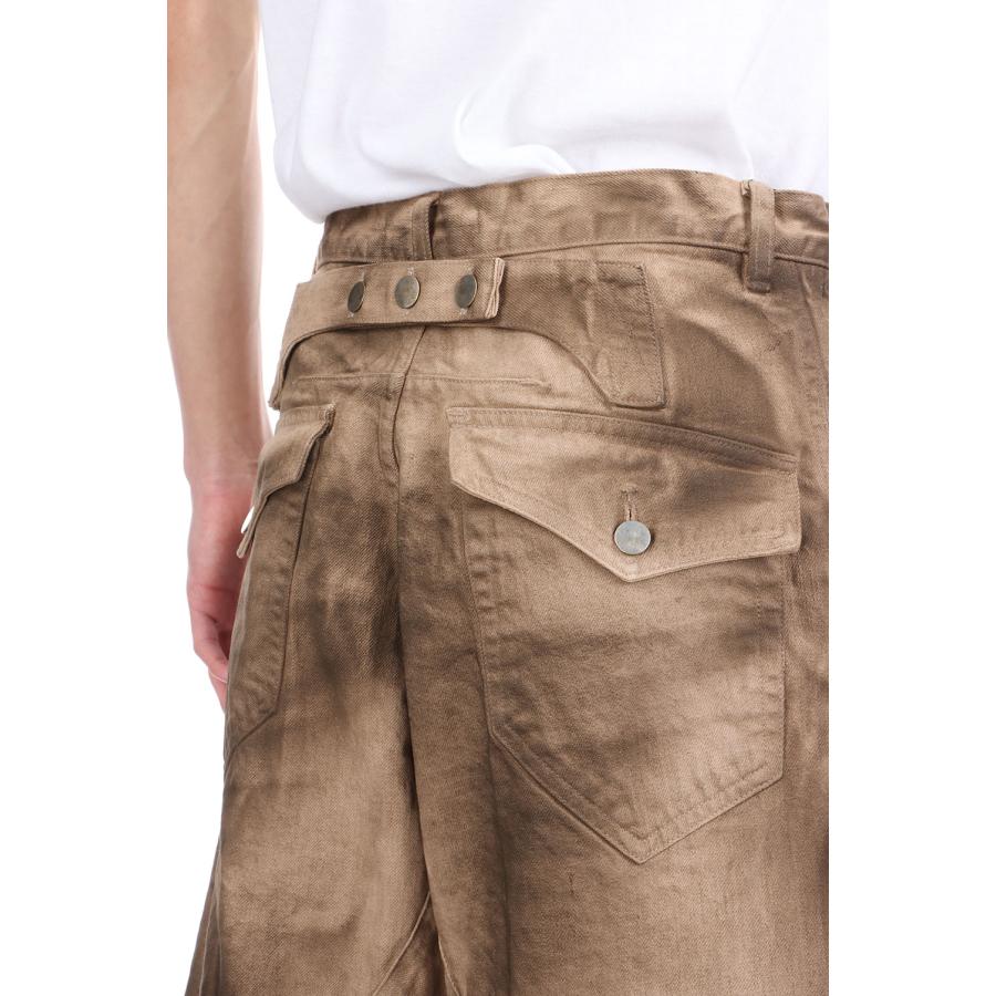 【P5倍 / SALE】3D TWISTED JORTS - CRAZY DIRTY WASHED TAN (NF251P10B) NVRFRGT(ネヴァーフォーゲット) |  | 06