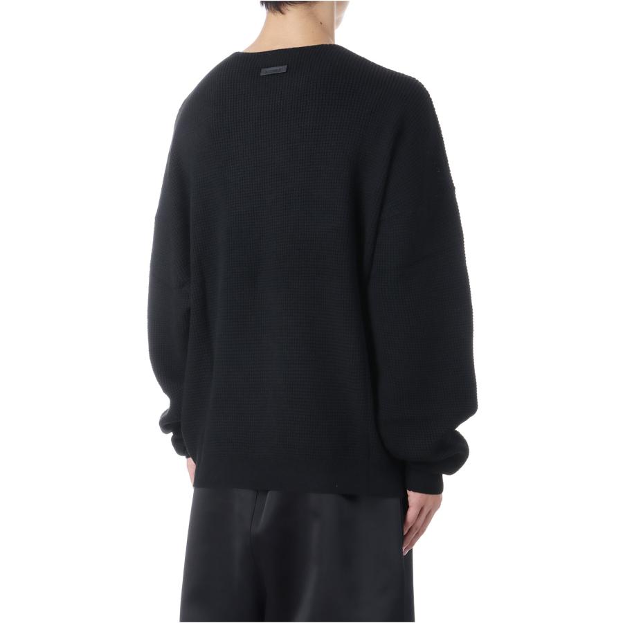 【P2倍】Waffle Long Sleeve Crewneck Sweater / Jet Black (192SP256160F) ESSENTIALS(エッセンシャルズ) |  | 02