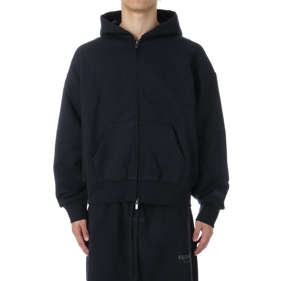 【P2倍 / SALE】Classic Fit Fleece Zip-Up Hoodie / Jet Black (192SP254780F) ESSENTIALS(エッセンシャルズ) | 