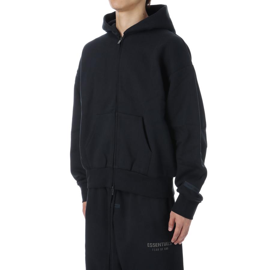【P2倍 / SALE】Classic Fit Fleece Zip-Up Hoodie / Jet Black (192SP254780F) ESSENTIALS(エッセンシャルズ) |  | 01