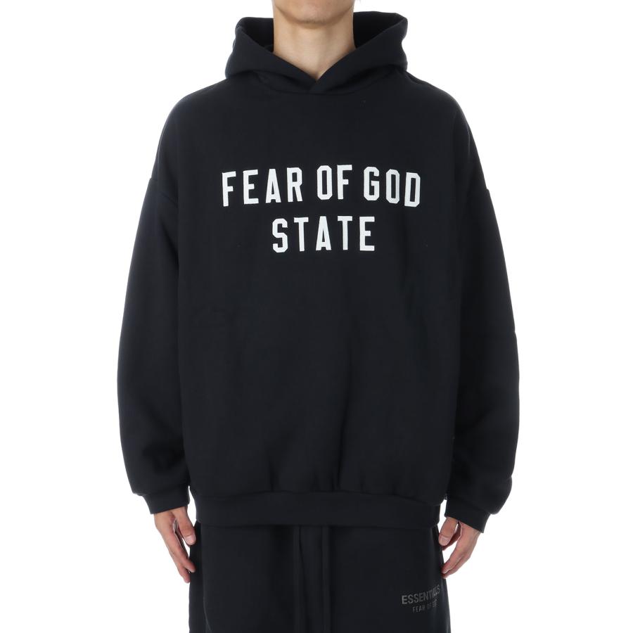 【P2倍 / SALE】90S Fit Fleece Hoodie / Jet Black (192SP256210F) ESSENTIALS(エッセンシャルズ) | 