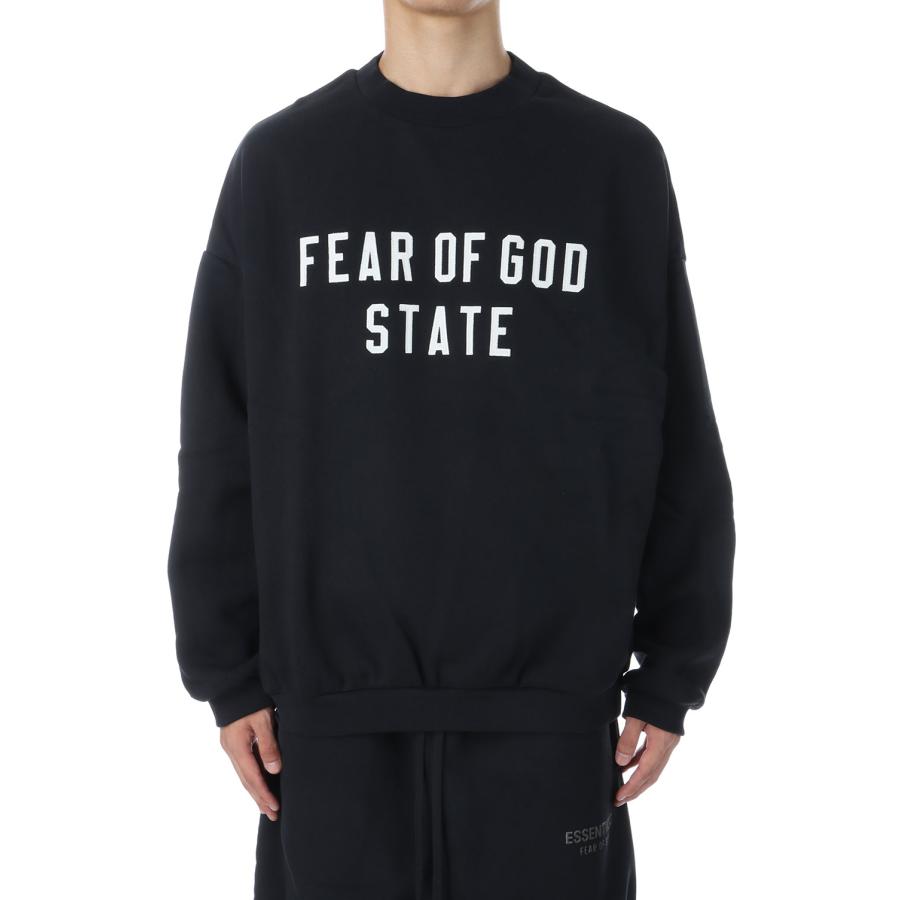 【P2倍 / SALE】90'S Fit Fleece Crewneck / Jet Black (192SP256550F) ESSENTIALS(エッセンシャルズ) | 