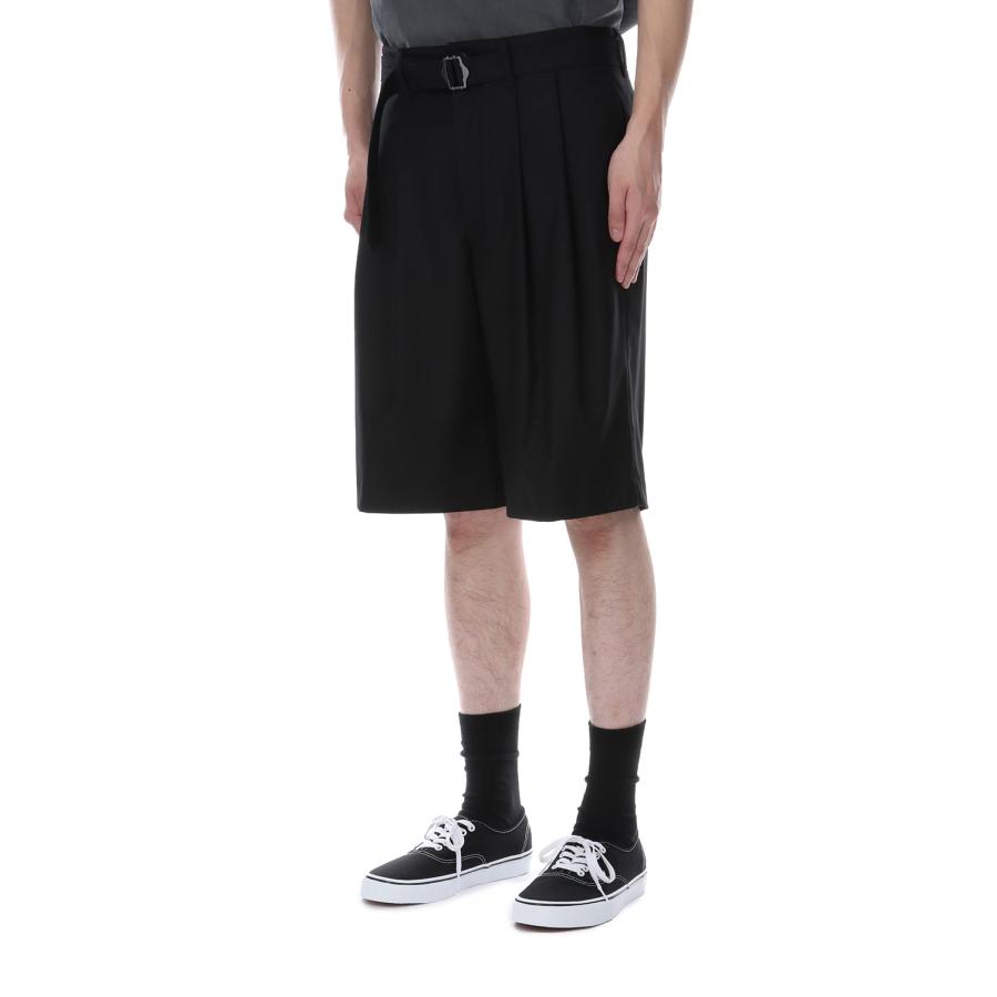 【P5倍 / SALE】Hemingway Belted Shorts - Black (AODMPT001) ANOTHER OFFICE(アナザー・オフィス) |  | 01