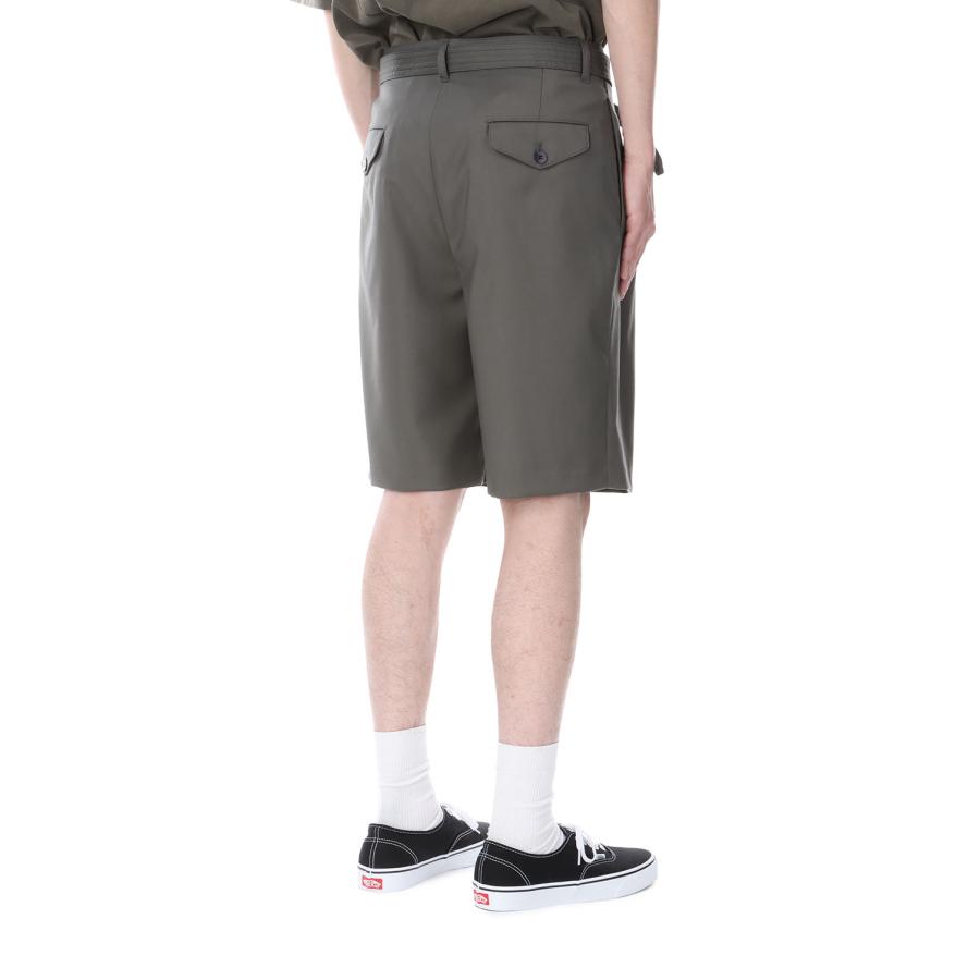 【P5倍 / SALE】Hemingway Belted Shorts - Olive Gray (AODMPT001) ANOTHER OFFICE(アナザー・オフィス) |  | 02