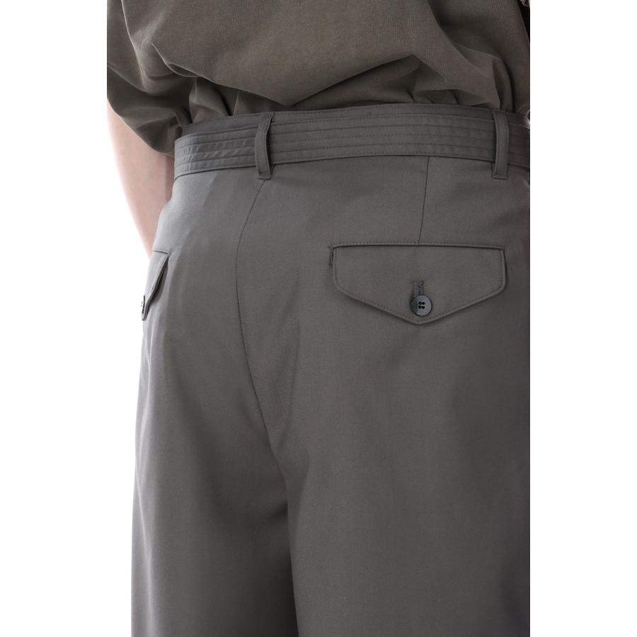 【P5倍 / SALE】Hemingway Belted Shorts - Olive Gray (AODMPT001) ANOTHER OFFICE(アナザー・オフィス) |  | 03
