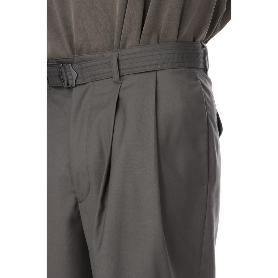 【P5倍 / SALE】Hemingway Belted Shorts - Olive Gray (AODMPT001) ANOTHER OFFICE(アナザー・オフィス) |  | 04