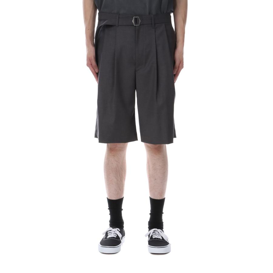 【P5倍 / SALE】Hemingway Belted Shorts - Heather Gray (AODMPT001) ANOTHER OFFICE(アナザー・オフィス) | 