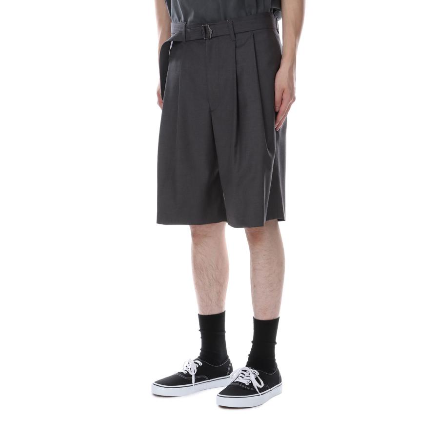 【P5倍 / SALE】Hemingway Belted Shorts - Heather Gray (AODMPT001) ANOTHER OFFICE(アナザー・オフィス) |  | 01