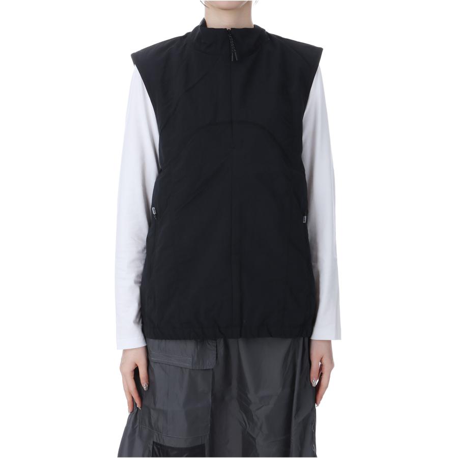 【P5倍】CURVE STITCH NYLON VEST / BLACK (25SS-L2-06) MARMOT CAPITAL -Women(マーモットキャピタル) | 