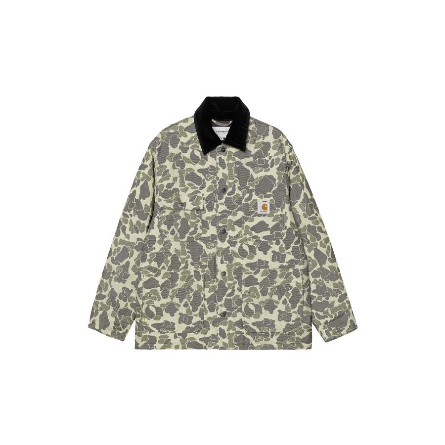 P5倍 / SALE】TAPESTRY CHORE COAT Camo Duck Jacquard Green Tobacco