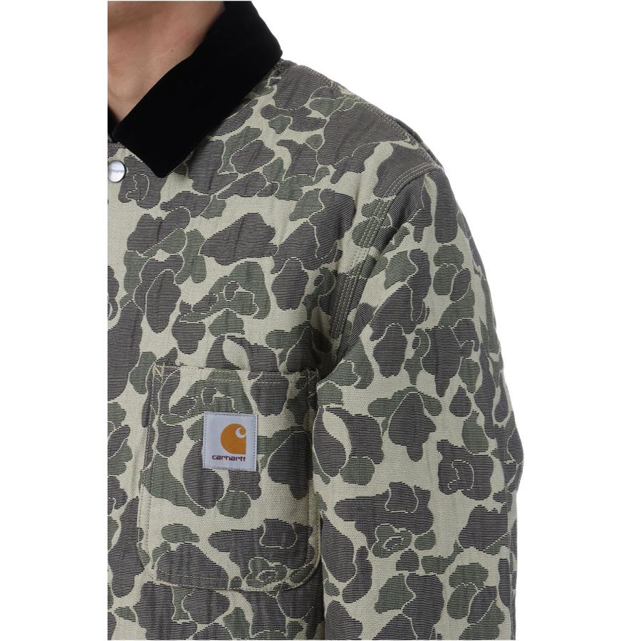 P5倍 / SALE】TAPESTRY CHORE COAT Camo Duck Jacquard Green Tobacco