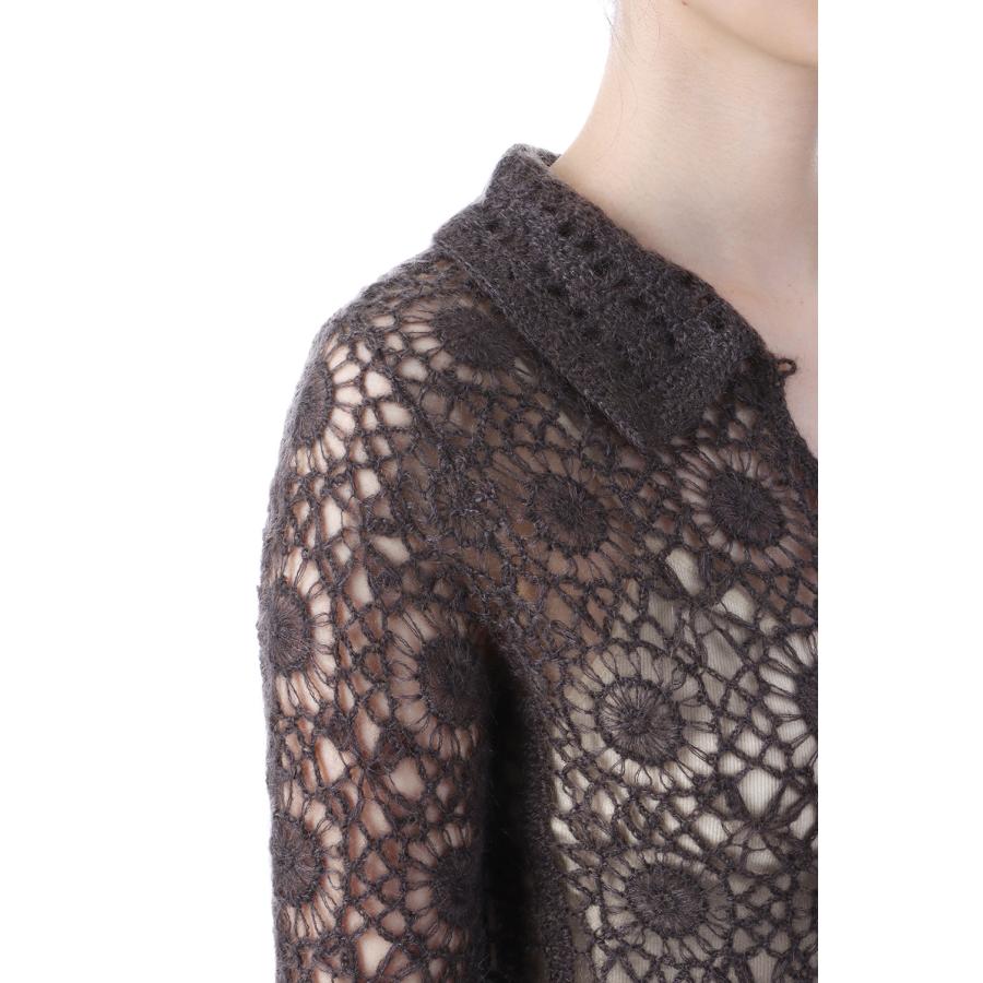 【SALE】Mohair Crochet Knitshirts - CHARCOAL GRAY (12520511) Todayful(トゥデイフル) | TODAYFUL | 03