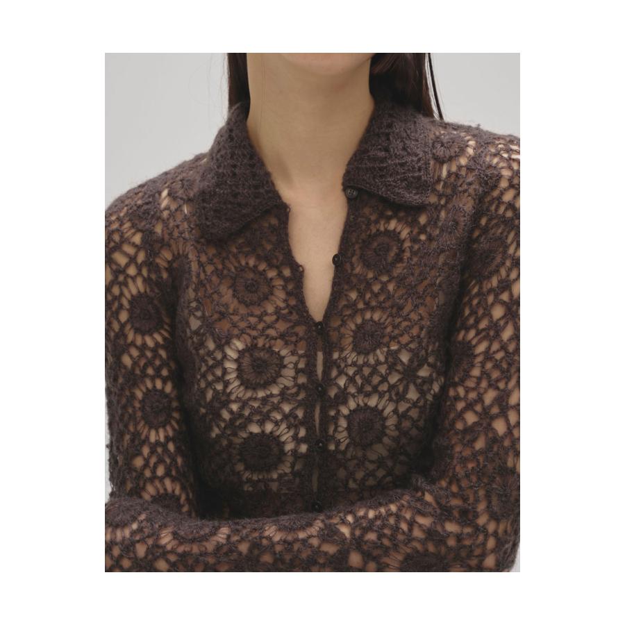 【SALE】Mohair Crochet Knitshirts - CHARCOAL GRAY (12520511) Todayful(トゥデイフル) | TODAYFUL | 07