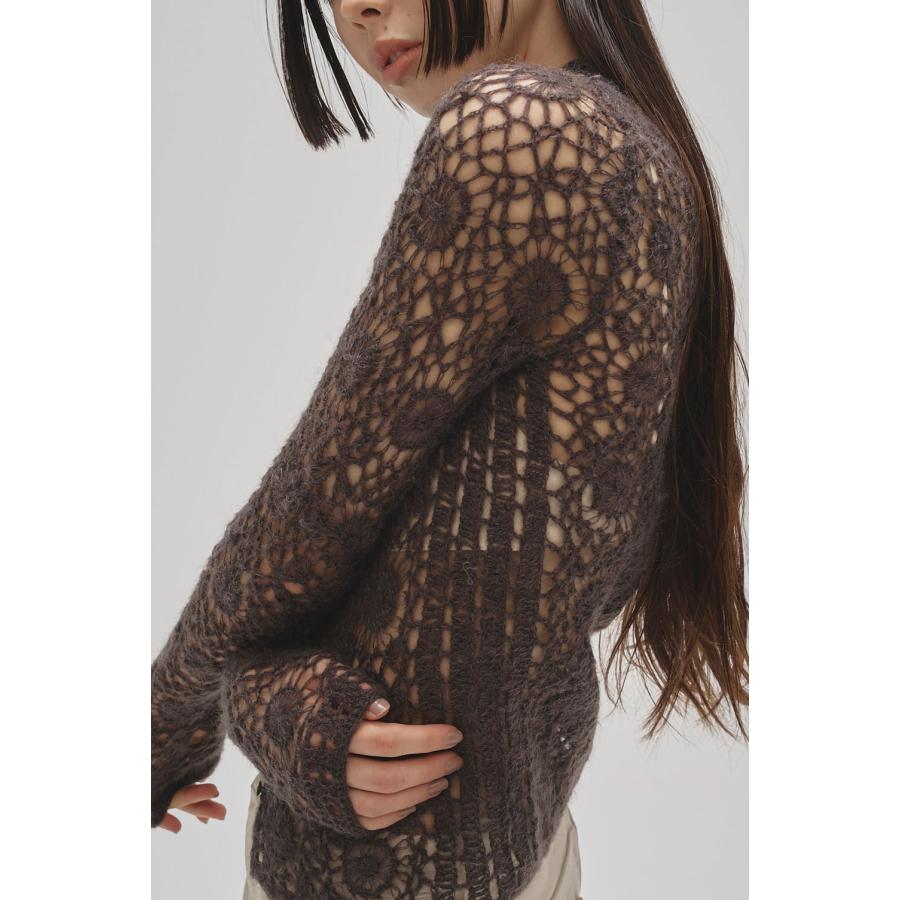 【SALE】Mohair Crochet Knitshirts - CHARCOAL GRAY (12520511) Todayful(トゥデイフル) | TODAYFUL | 09