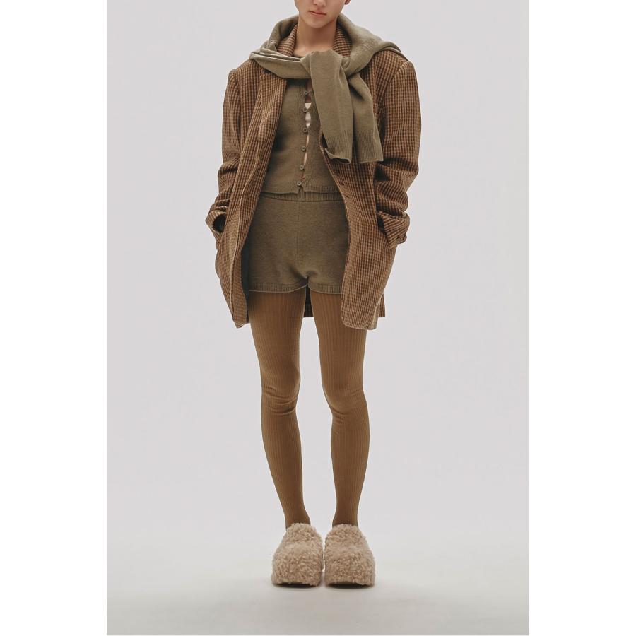 Eaphi エフィCOMPACT LOGO KNIT CARDIGAN グレー COMPACT LOGO KNIT