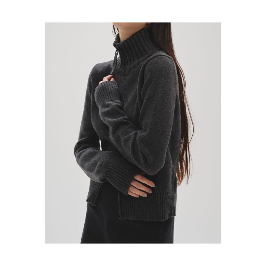【SALE】Compact Zip Knit - CHARCOAL GRAY(12520508) Todayful(トゥデイフル) | TODAYFUL | 09