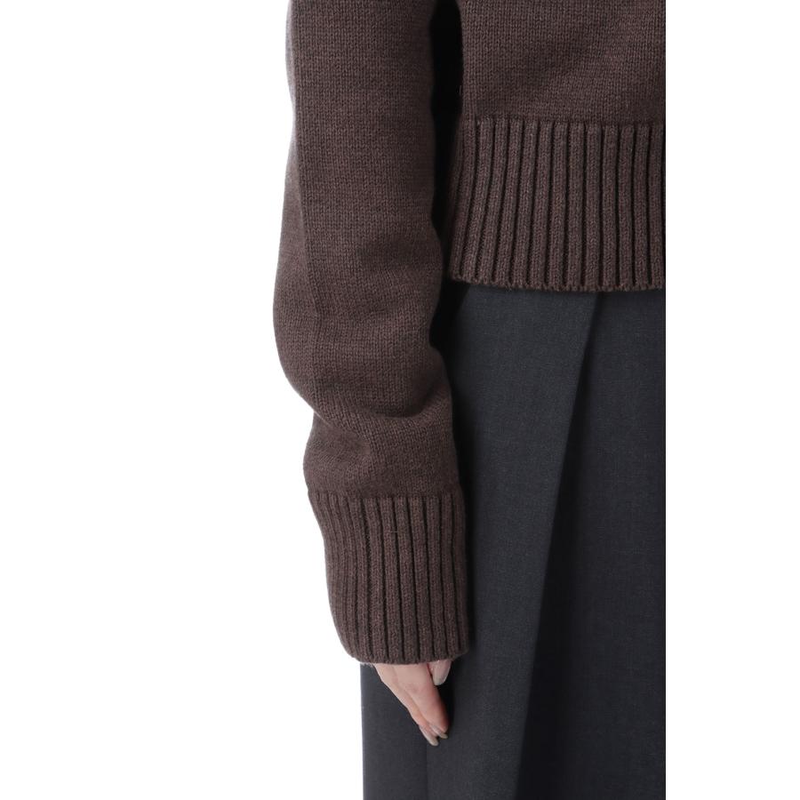 TODAYFUL 【SALE】Compact Zip Knit - CHOCOLATE (12520508) Todayful