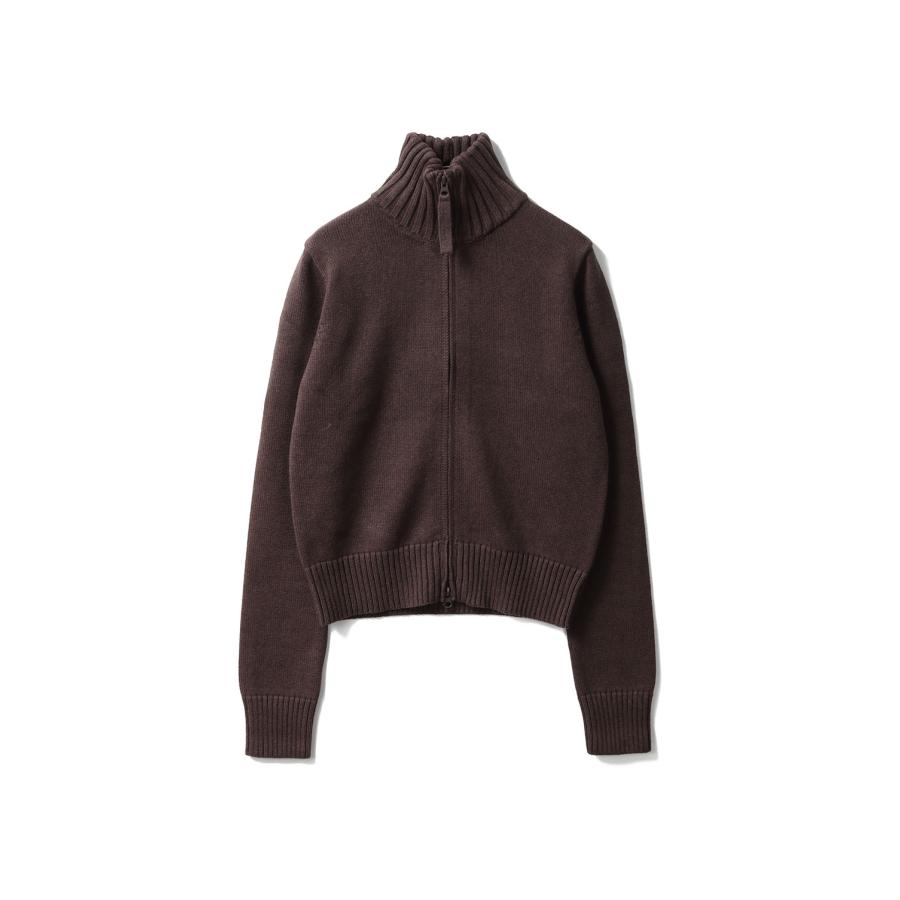 TODAYFUL 【SALE】Compact Zip Knit - CHOCOLATE (12520508) Todayful