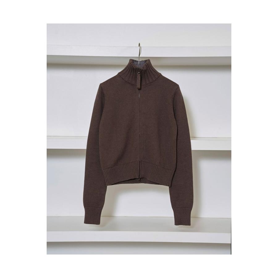 TODAYFUL 【SALE】Compact Zip Knit - CHOCOLATE (12520508) Todayful