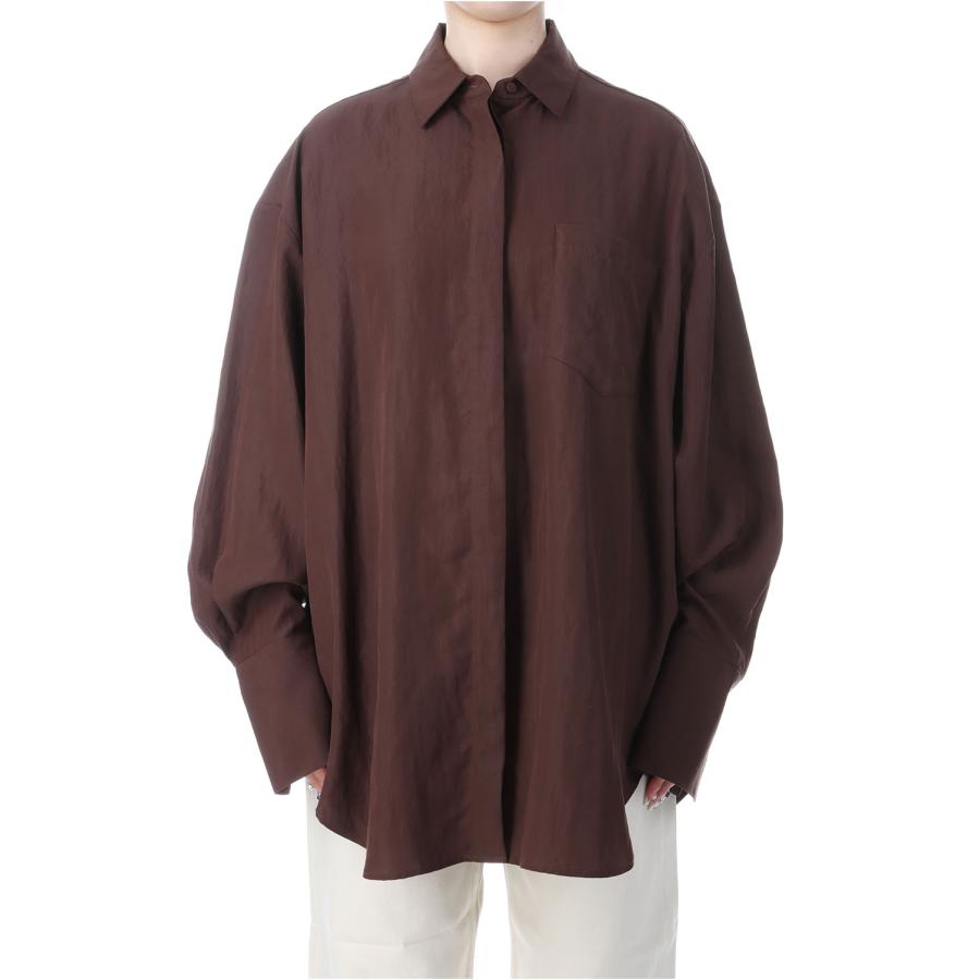 TODAYFUL Sliky Pocket Shirts -CHOCOLATE (12520405) Todayful 
