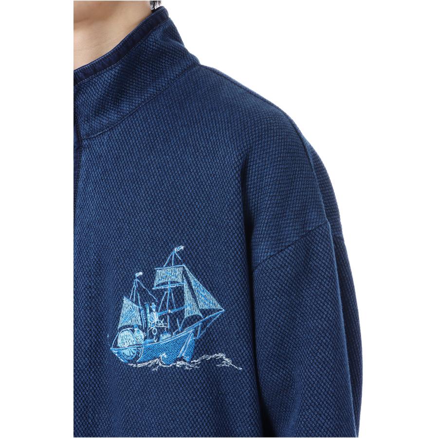 PC KENDO ZIP UP JACKET EMBROIDERY (LE TOUR DU MONDE) / BLUE