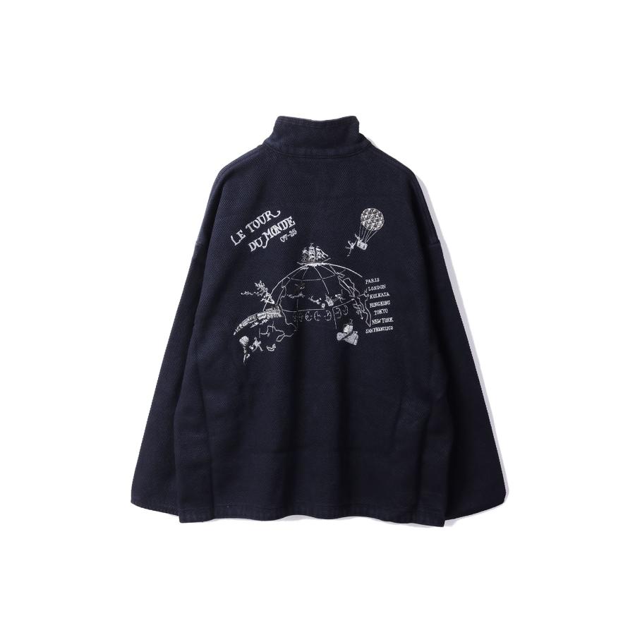 【P5倍】PC KENDO ZIP UP JACKET EMBROIDERY (LE TOUR DU MONDE) / DARK NAVY (PC-001-3502) Porter Classic(ポータークラシック) |  | 01