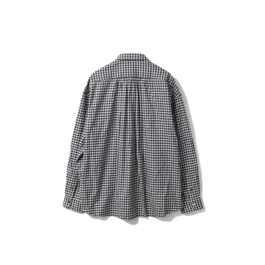 【P2倍】ROLL UP FLANNEL GINGHAM CHECK SHIRT / CHARCOAL GRAY (PC-016-3684) Porter Classic(ポータークラシック) |  | 01