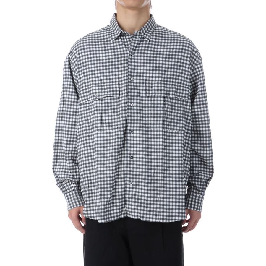 【P2倍】ROLL UP FLANNEL GINGHAM CHECK SHIRT / CHARCOAL GRAY (PC-016-3684) Porter Classic(ポータークラシック) |  | 02