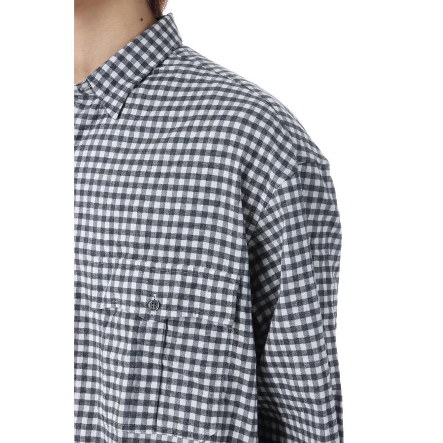 【P2倍】ROLL UP FLANNEL GINGHAM CHECK SHIRT / CHARCOAL GRAY (PC-016-3684) Porter Classic(ポータークラシック) |  | 05