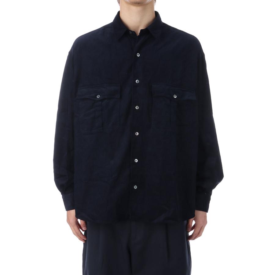 P5倍】ROLL UP ORGANIC CORDUROY SHIRT / NAVY (PC-016-3685) Porter