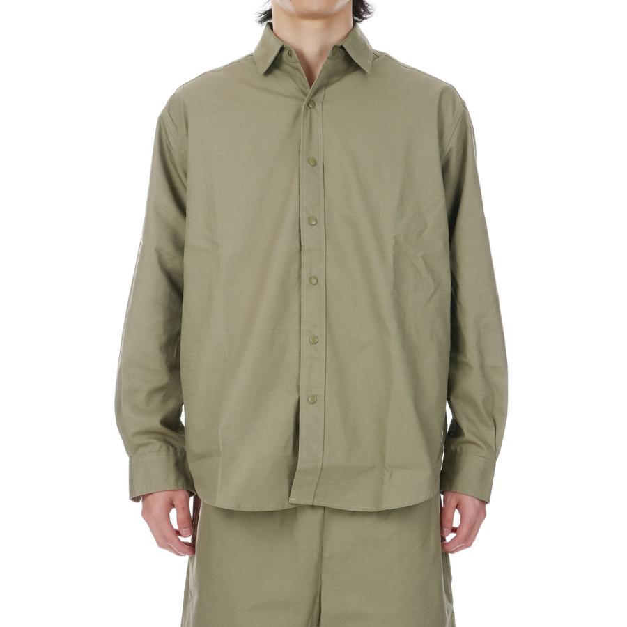 【P5倍 / SALE】NEW BASIC SNAP SHIRTS  - KHAKI (ACY-25SS-001) Acy(エイシー) | 