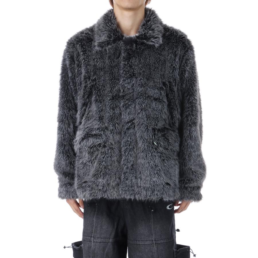 【P2倍】FUR COAT - BLACK (25AW-FS-09 / FS1782) F-LAGSTUF-F(フラグスタフ) | 