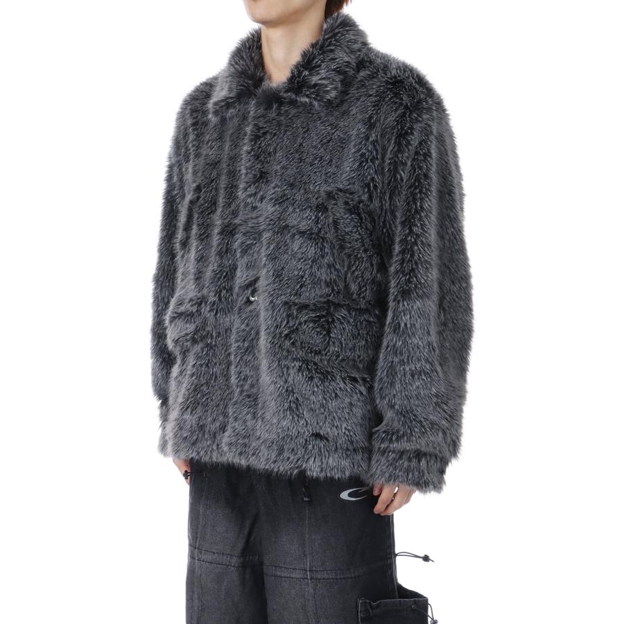 【P2倍】FUR COAT - BLACK (25AW-FS-09 / FS1782) F-LAGSTUF-F(フラグスタフ) |  | 01