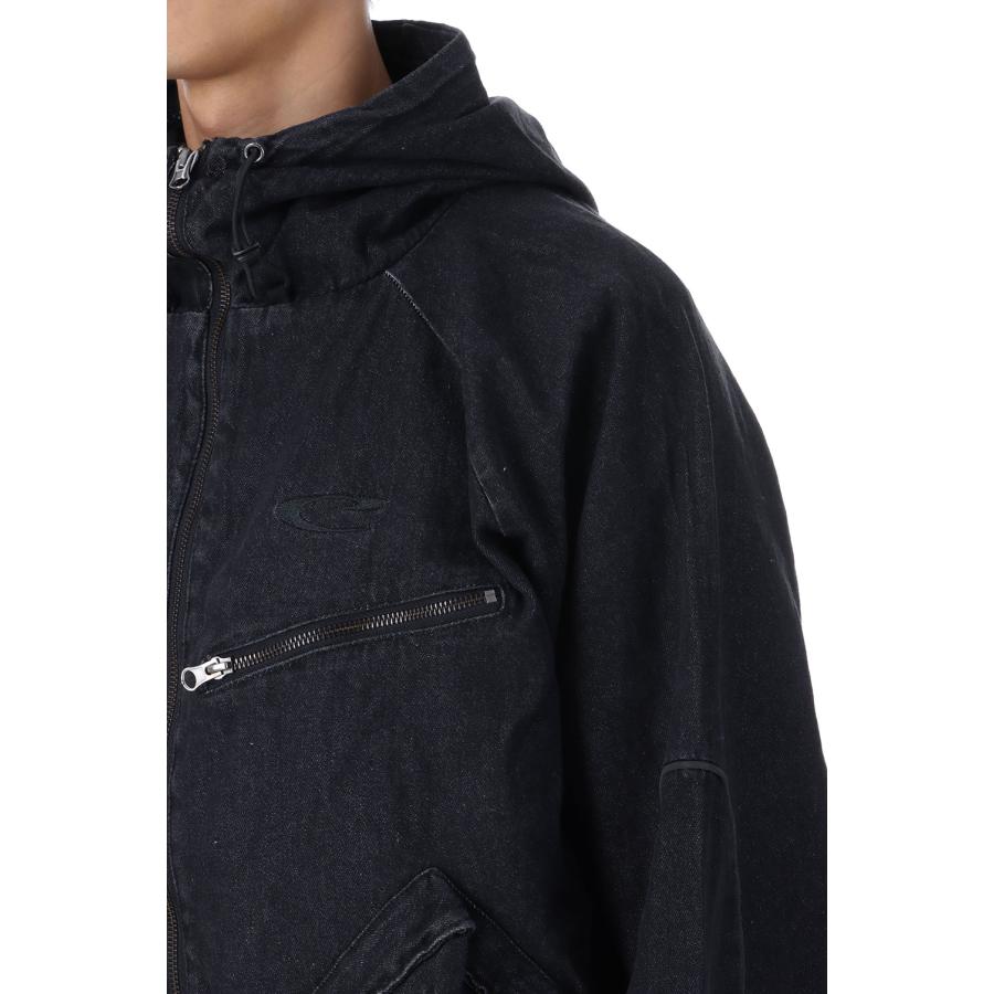 CPG RHOMBUS POCKET FADE DENIM JACKET - BLACK (25AW-CPG-02 / FS1881