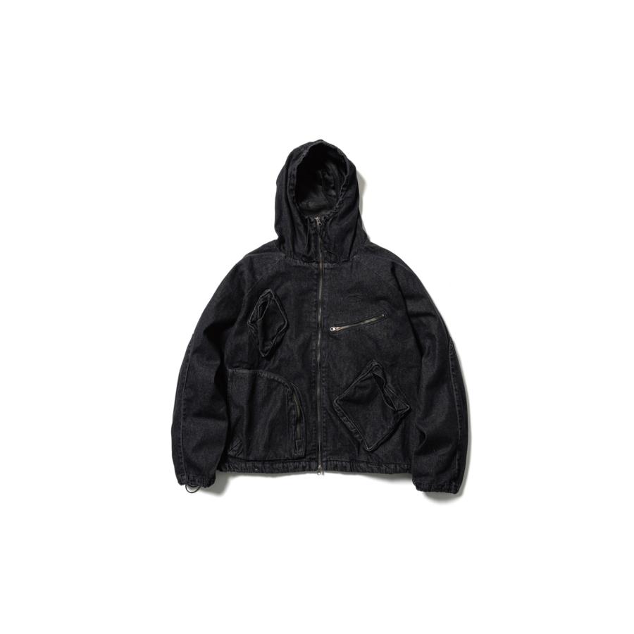CPG RHOMBUS POCKET FADE DENIM JACKET - BLACK (25AW-CPG-02 / FS1881