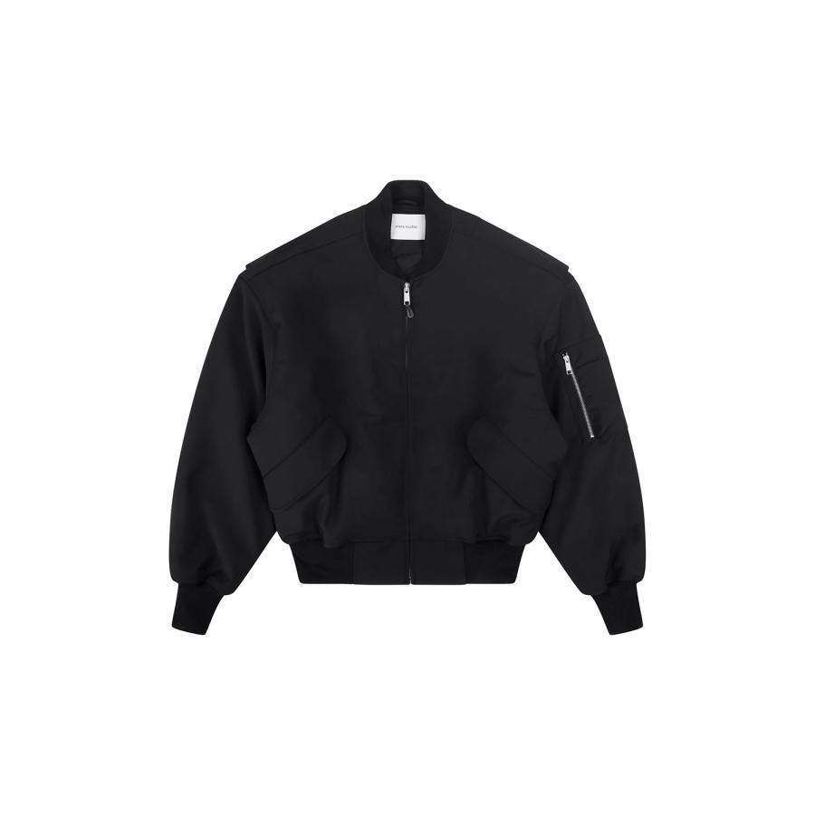 【P5倍】BROAD BOMBER WOOL / BLACK WOOL (ESU-W25-1047-BW) Entire Studios(エンタイア スタジオ) | 