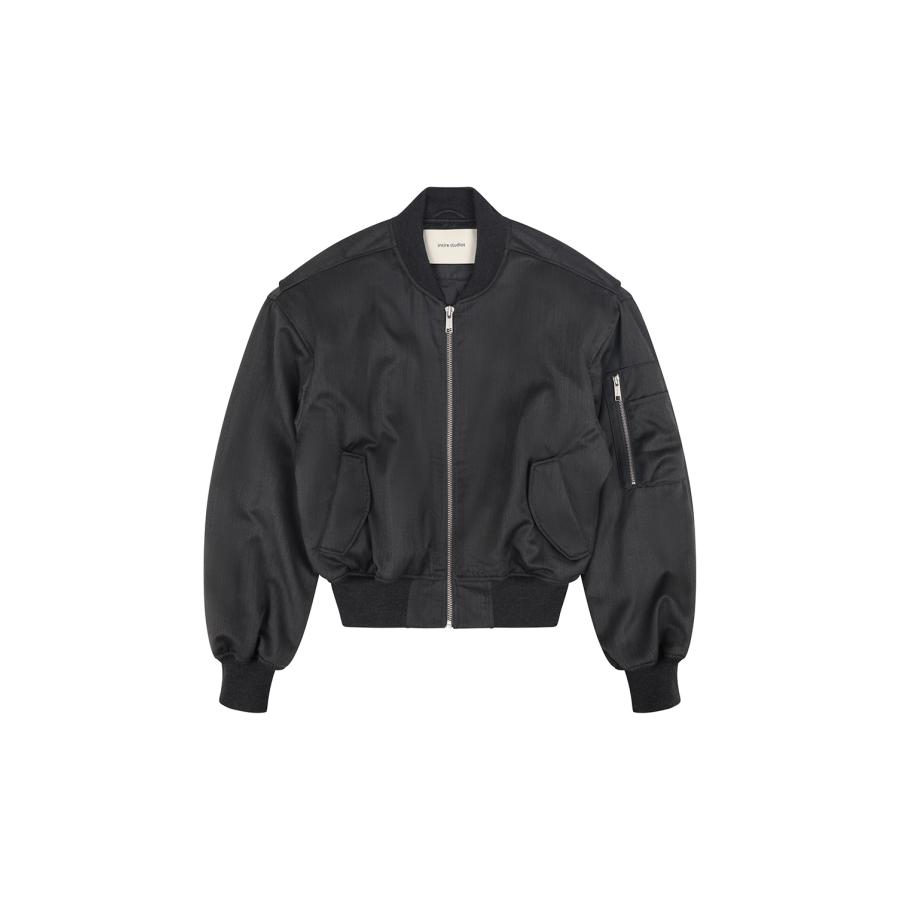 【P5倍 / SALE】CROPPED BROAD BOMBER SUITING / GREY (ESU-W25-1048-GR) Entire Studios(エンタイア スタジオ) | 