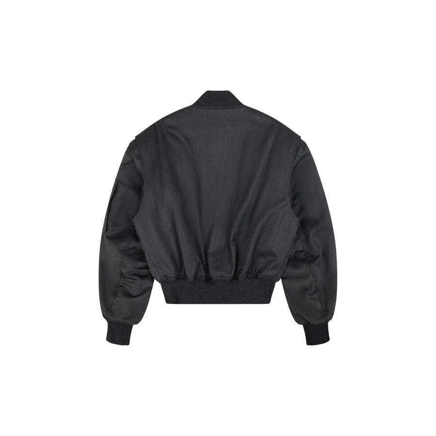 【P5倍 / SALE】CROPPED BROAD BOMBER SUITING / GREY (ESU-W25-1048-GR) Entire Studios(エンタイア スタジオ) |  | 01