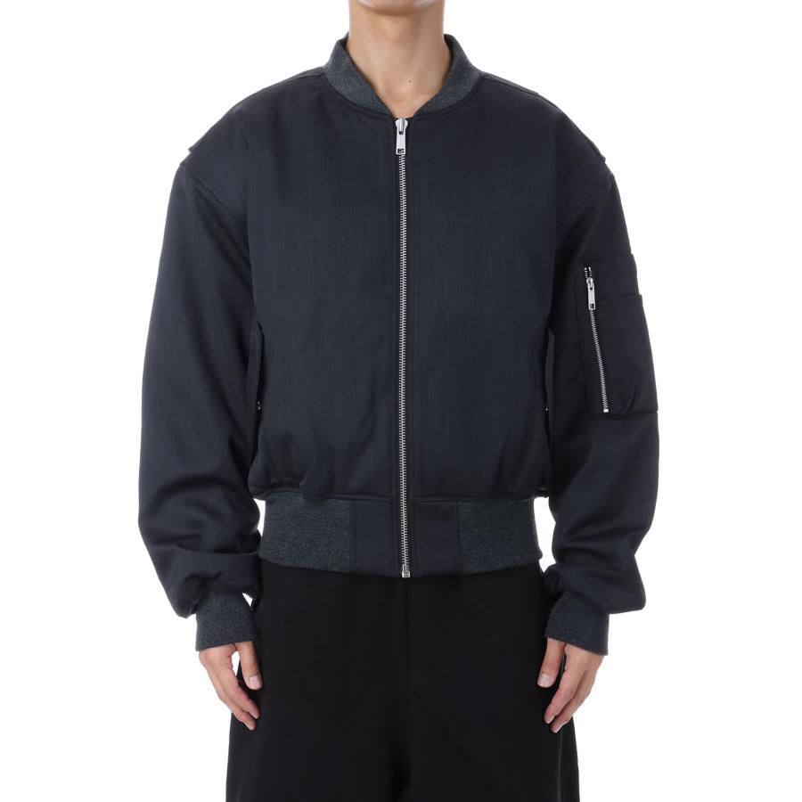 【P5倍 / SALE】CROPPED BROAD BOMBER SUITING / GREY (ESU-W25-1048-GR) Entire Studios(エンタイア スタジオ) |  | 02