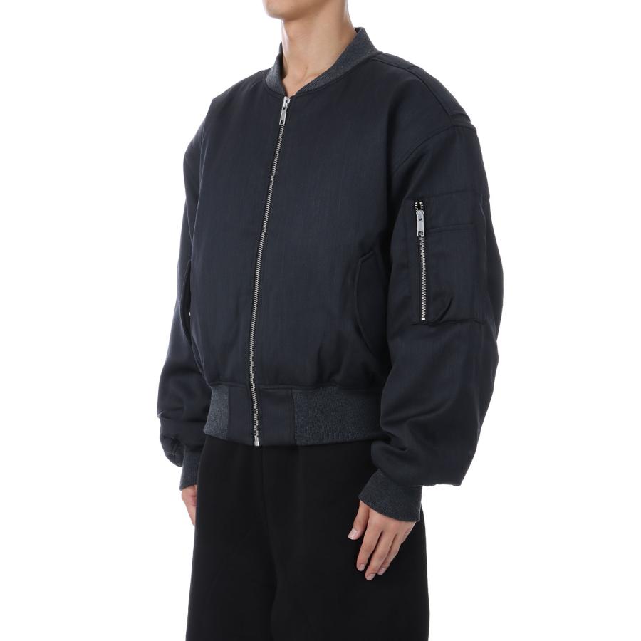 【P5倍 / SALE】CROPPED BROAD BOMBER SUITING / GREY (ESU-W25-1048-GR) Entire Studios(エンタイア スタジオ) |  | 03