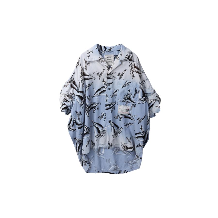 【P2倍】ALOHA SHIRTS - LT.BLUE(B14SH201) MIHARA YASUHIRO -Women(ミハラ ヤスヒロ) | 
