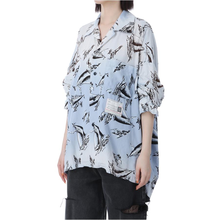 【P2倍】ALOHA SHIRTS - LT.BLUE(B14SH201) MIHARA YASUHIRO -Women(ミハラ ヤスヒロ) |  | 03
