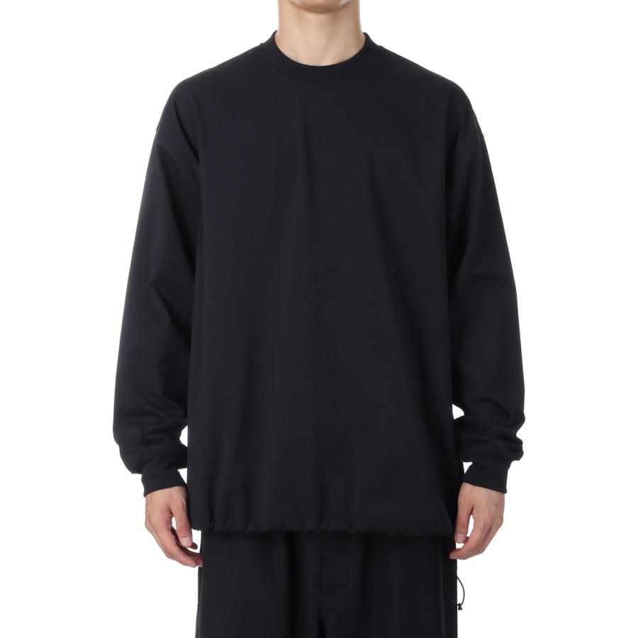 【P5倍】TECH DRAWSTRING TEE L/S - BLACK (BE-31025W) DAIWA PIER39(ダイワ ピア39) | DAIWA PIER39 | 01