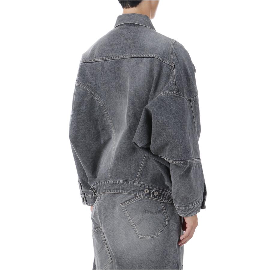 【P2倍 / SALE】DISTORTED CUTTING DENIM JACKET - BLACK (25AW24BL235) doublet(ダブレット) |  | 02