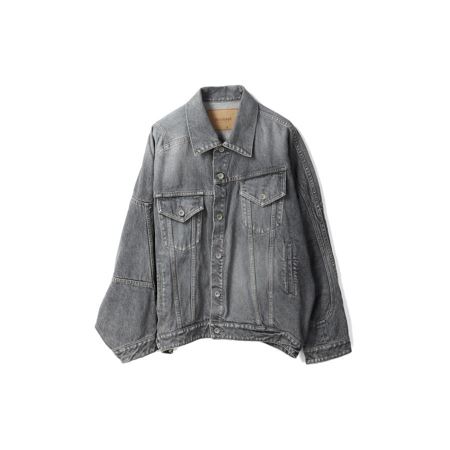 【SALE】DISTORTED CUTTING DENIM JACKET - BLACK (25AW24BL235) doublet(ダブレット) |  | 06