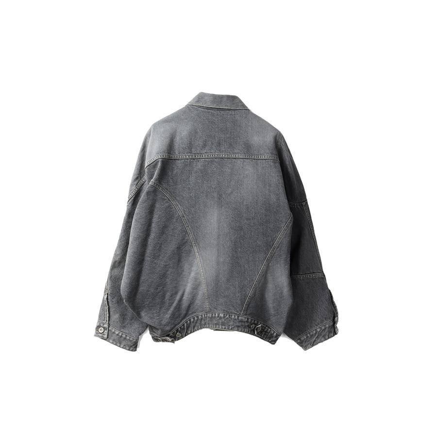 【P2倍 / SALE】DISTORTED CUTTING DENIM JACKET - BLACK (25AW24BL235) doublet(ダブレット) |  | 07