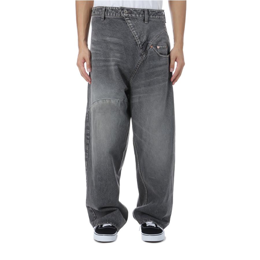 【P2倍 / SALE】DISTORTED CUTTING DENIM PANTS - BLACK (25AW24PT323) doublet(ダブレット) |  | 01