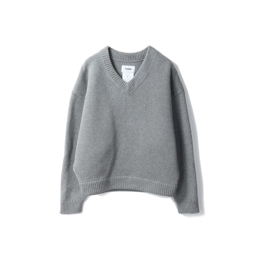 P2倍】BOUNCE FUSION KNIT PULLOVER - GREY (25AW67KN196) doublet