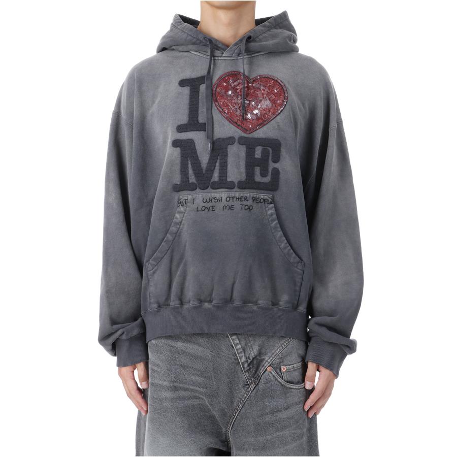 GRIP-LOVE HOODIE - BLACK (25AW50CS400) doublet(ダブレット